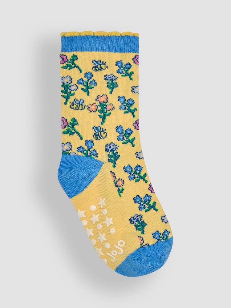 JoJo Maman Bébé Yellow 3-Pack Bee Print Socks - Image 2 of 4