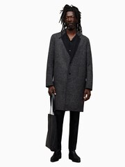 AllSaints Black Monroy Coat - Image 4 of 8