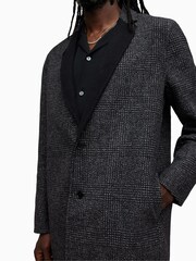 AllSaints Black Monroy Coat - Image 7 of 8