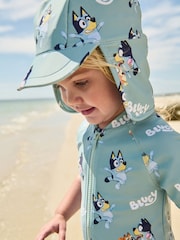 Blue Bluey Swim Legionnaire Hat (3mths-10yrs) - Image 1 of 6