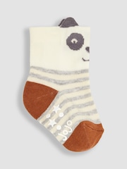 JoJo Maman Bébé Grey 3-Pack Safari Socks - Image 2 of 4