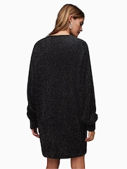 AllSaints Black Dazzle Jumper Dress - Image 3 of 6