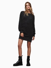 AllSaints Black Dazzle Jumper Dress - Image 4 of 6
