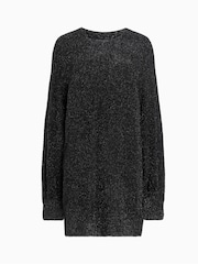 AllSaints Black Dazzle Jumper Dress - Image 6 of 6