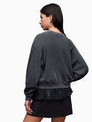 AllSaints Black Polestar Tayla 100% Cotton Sweatshirt - Image 2 of 6