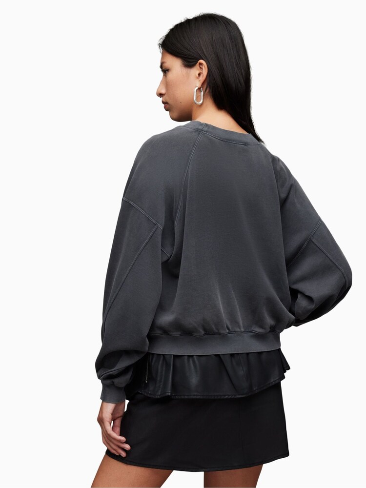 AllSaints Black Polestar Tayla 100% Cotton Sweatshirt - Image 2 of 6