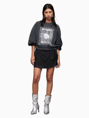AllSaints Black Polestar Tayla 100% Cotton Sweatshirt - Image 3 of 6