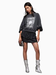 AllSaints Black Polestar Tayla 100% Cotton Sweatshirt - Image 4 of 6