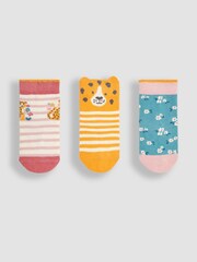 JoJo Maman Bébé Pink 3-Pack Leopard Socks - Image 1 of 4