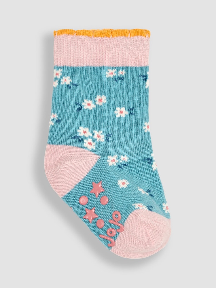 JoJo Maman Bébé Pink 3-Pack Leopard Socks - Image 4 of 4