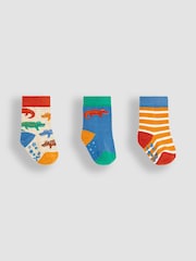 JoJo Maman Bébé Green 3-Pack Crocodile Socks - Image 1 of 4