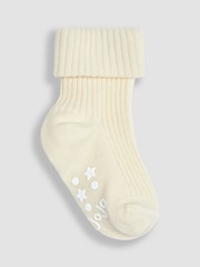 JoJo Maman Bébé Pink 3-Pack Ribbed Socks - Image 4 of 4
