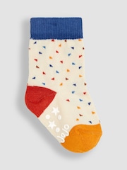 JoJo Maman Bébé Rust Orange Giraffe 3-Pack Safari Socks - Image 2 of 4
