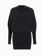 AllSaints Black Ridley Sparkle Dress - Image 6 of 6