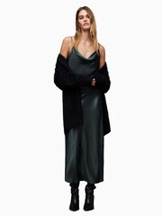 AllSaints Green Hadley Metallic Dress - Image 3 of 6