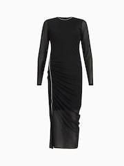 AllSaints Black Sparkle Nora Dress - Image 6 of 6