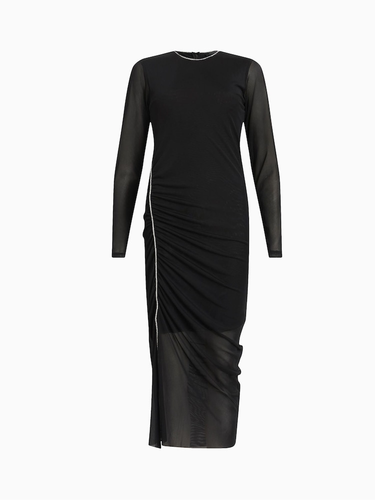 AllSaints Black Sparkle Nora Dress - Image 6 of 6