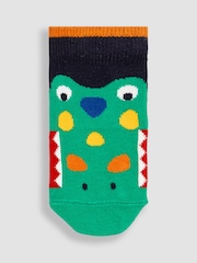 JoJo Maman Bébé Navy Blue 3-Pack Dino Socks - Image 2 of 4