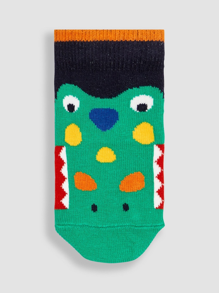 JoJo Maman Bébé Navy Blue 3-Pack Dino Socks - Image 2 of 4