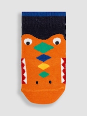JoJo Maman Bébé Navy Blue 3-Pack Dino Socks - Image 3 of 4