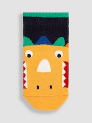 JoJo Maman Bébé Navy Blue 3-Pack Dino Socks - Image 4 of 4
