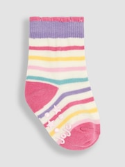 Hellpink - JoJo Maman Bébé Socken mit Einhorndesign im 3er-Pack - Bild 3 von 4