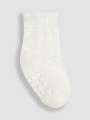 Blanco - Pack de 3 pares de calcetines con diseño de corazón de Jojo Maman Bébé - Imagen 2 de 4