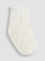 Blanco - Pack de 3 pares de calcetines con diseño de corazón de Jojo Maman Bébé - Imagen 3 de 4