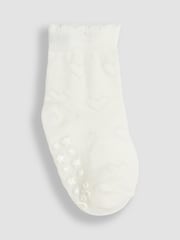 Blanco - Pack de 3 pares de calcetines con diseño de corazón de Jojo Maman Bébé - Imagen 4 de 4