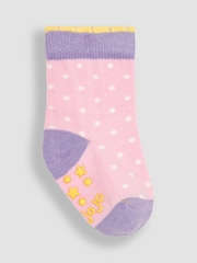 JoJo Maman Bébé Lilac Purple Lemon 3-Pack Fruit Socks - Image 4 of 4