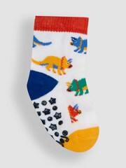 JoJo Maman Bébé Green 3-Pack Dino Socks - Image 2 of 4