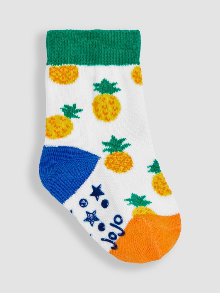 Pack de 3 pares de calcetines con diseño de frutas de Jojo Maman Bébé - Imagen 4 de 4