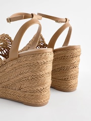 Tan Brown Forever Comfort® Raffia High Wedges - Image 6 of 10
