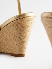 Gold Forever Comfort Bow Square Toe Wedges - Image 7 of 9