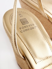 Gold Forever Comfort Bow Square Toe Wedges - Image 8 of 9