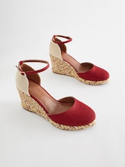 Red Forever Comfort® Closed Toe High Wedges - Image 3 of 9