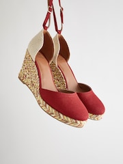 Red Forever Comfort® Closed Toe High Wedges - Image 8 of 9