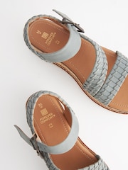 Blue Forever Comfort® Leather Cork Flatform Sandals - Image 4 of 7