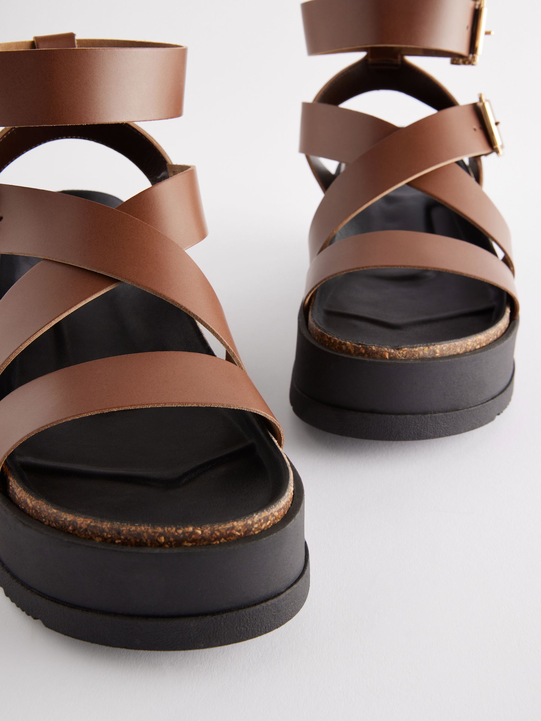 Sandales marron plateforme clearance