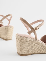 rožnata - Forever Comfort® Square Toe Beaded Espadrille čevlji s polno peto - Slika 3 iz 5