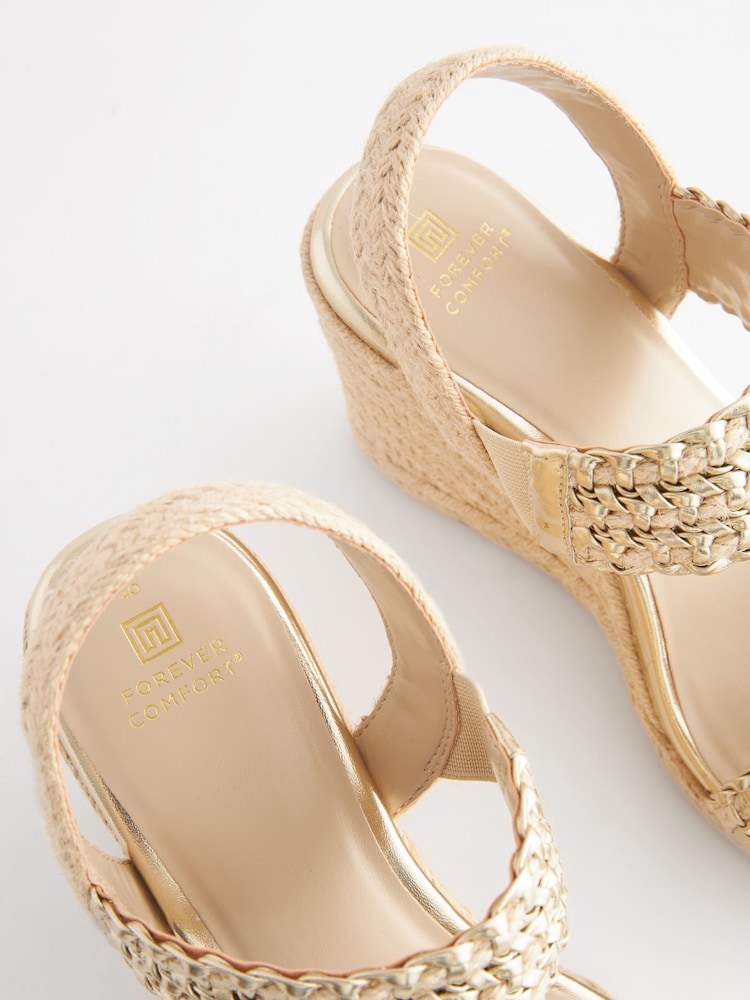 Gold - Forever Comfort® Gewebte Keilschuhe mit eckiger Zehenpartie - Bild 5 von 5 Gold - Forever Comfort® Gewebte Keilschuhe mit eckiger Zehenpartie - Bild 5 von 5