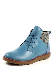Lunar Mid Blue Malta Leather Boots - Image 3 of 9