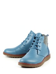 Lunar Mid Blue Malta Leather Boots - Image 4 of 9