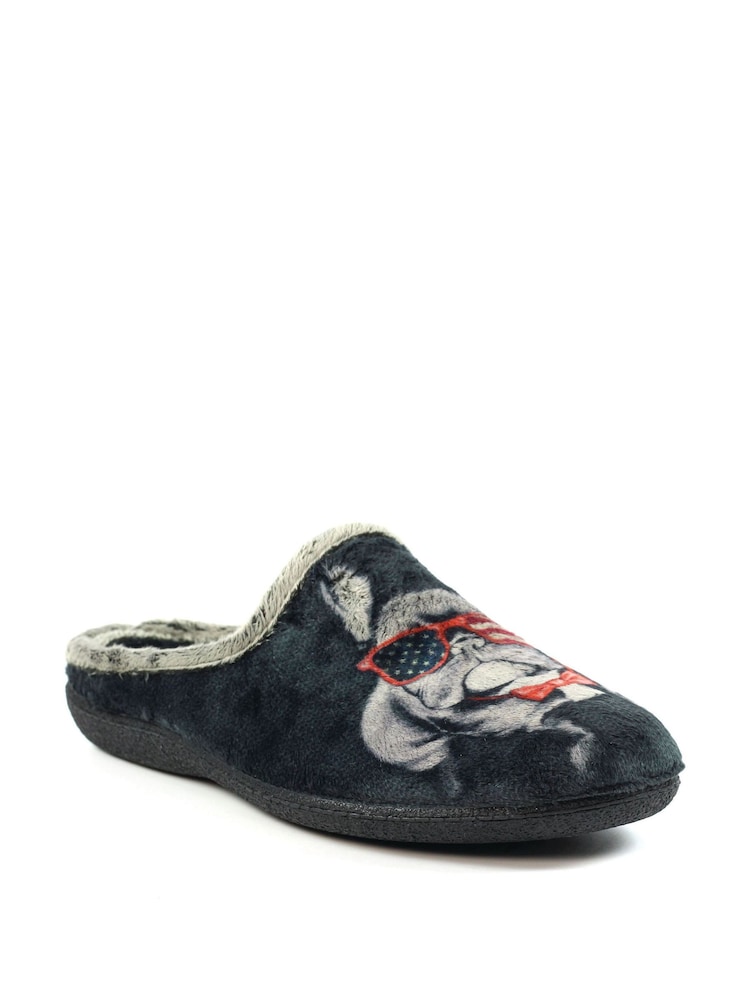 Lazy Dogz Alf Grey Slippers - Image 1 of 5