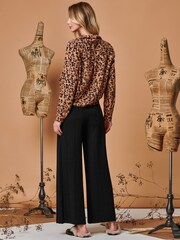 Pantalon évasé en maille Jolie Moi ligne verticale - Image 2 of 5