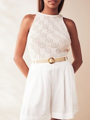 Natural Skinny Raffia Belt - Image 1 of 4