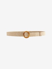 Natural Skinny Raffia Belt - Image 3 of 4