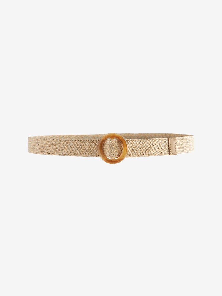 Naturalny - Skinny Raffia Belt - Image 3 of 4