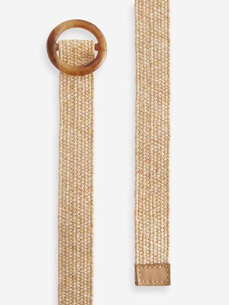 Natural Skinny Raffia Belt - Image 4 of 4