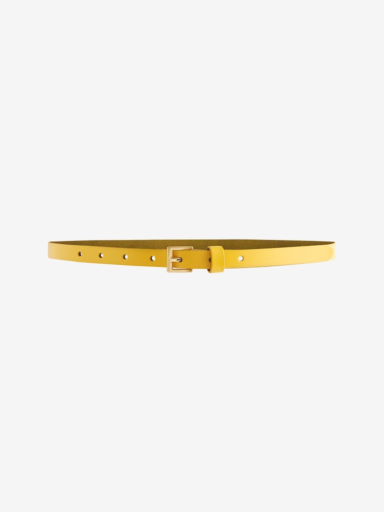 Lime Green Skinny Leather Belt - Image 2 of 3